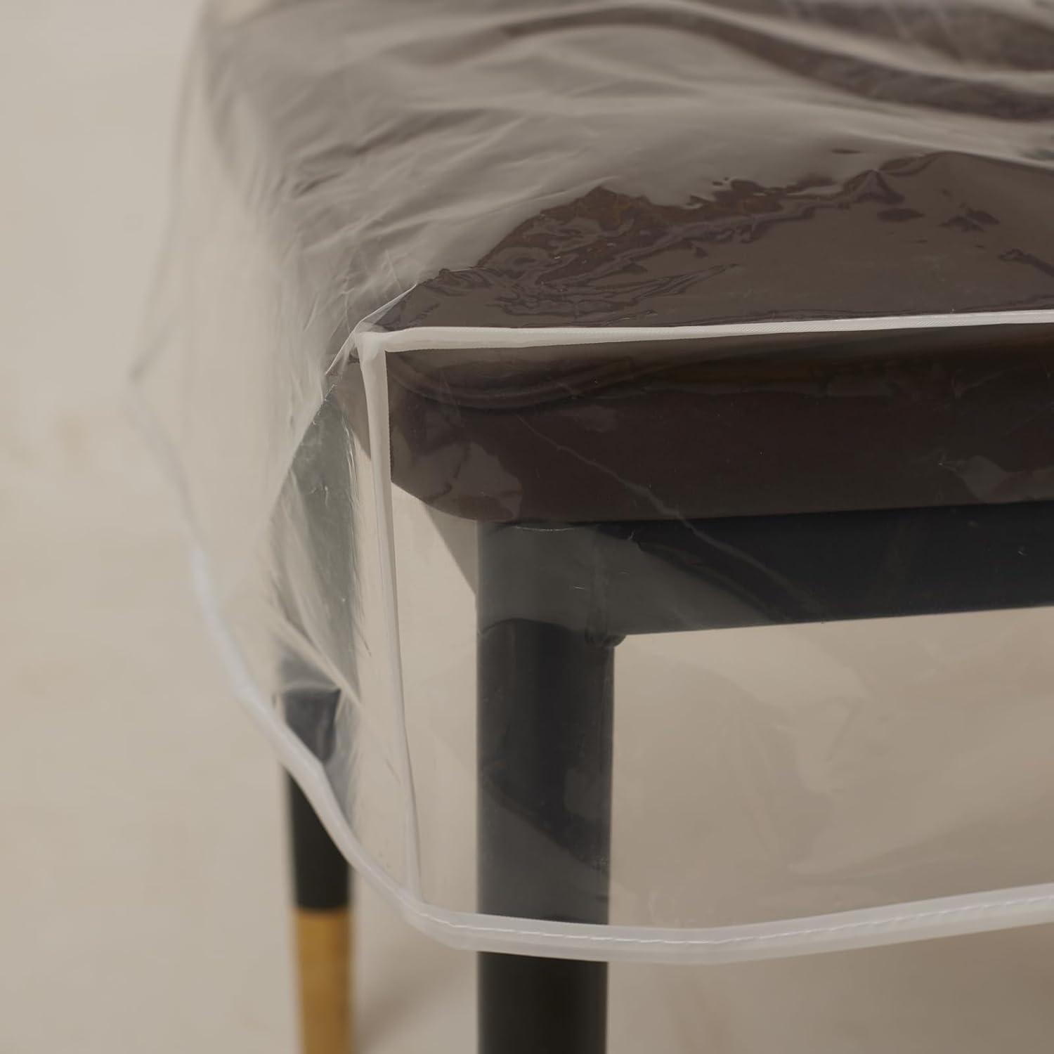 6 Pack Plastic Covers for Chairs Waterproof, Clear Dining Room Chair Covers No Dust/Spills/Pet Hair, Vinyl Kitchen Large Plastic Chair Seat Protectors for Cat Scratch/Kids' Messes