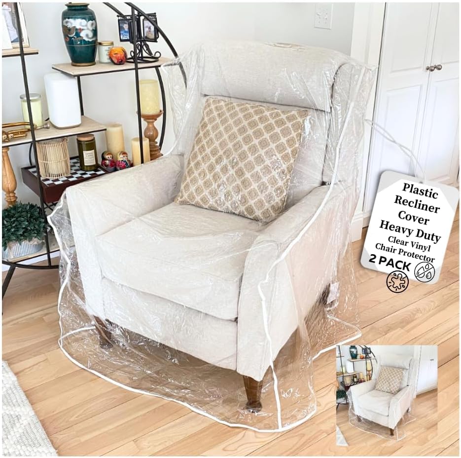 Evelots Dining Room/Kitchen Chair Cover/Protector-8 Pack- Heavy Duty Clear PVC Vinyl-No Dust/Spill/Pet Hair/Pet Claws, Easy Clean Slipcover