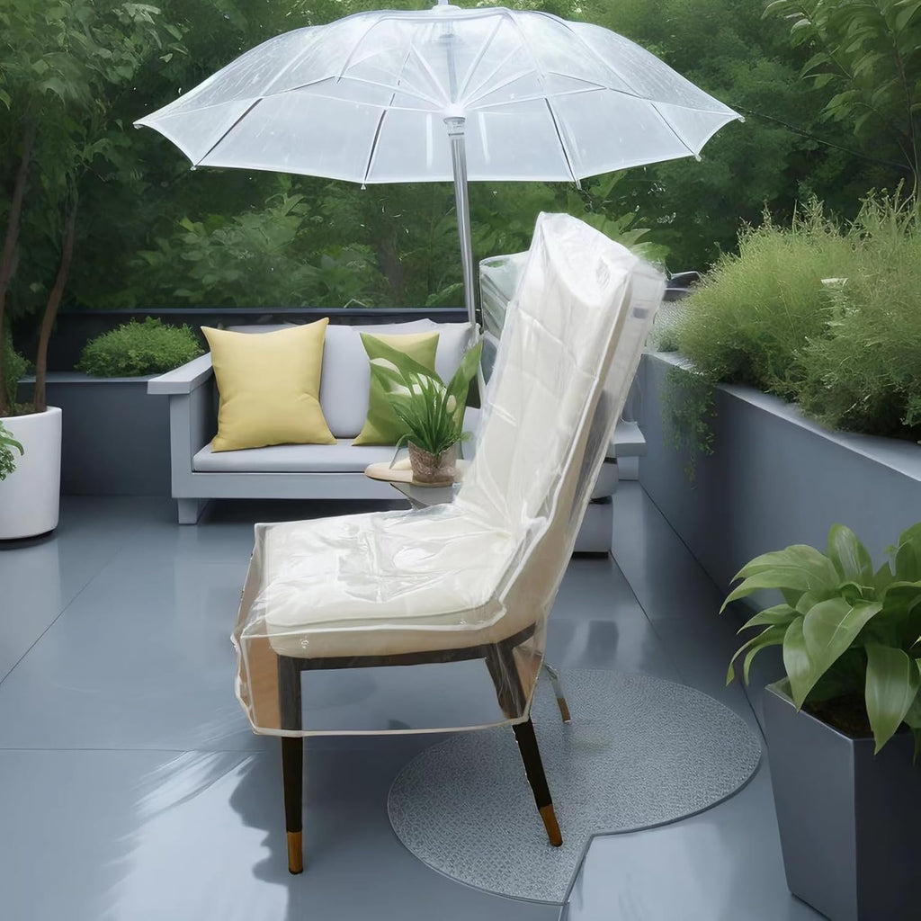 6 Pack Plastic Covers for Chairs Waterproof, Clear Dining Room Chair Covers No Dust/Spills/Pet Hair, Vinyl Kitchen Large Plastic Chair Seat Protectors for Cat Scratch/Kids' Messes