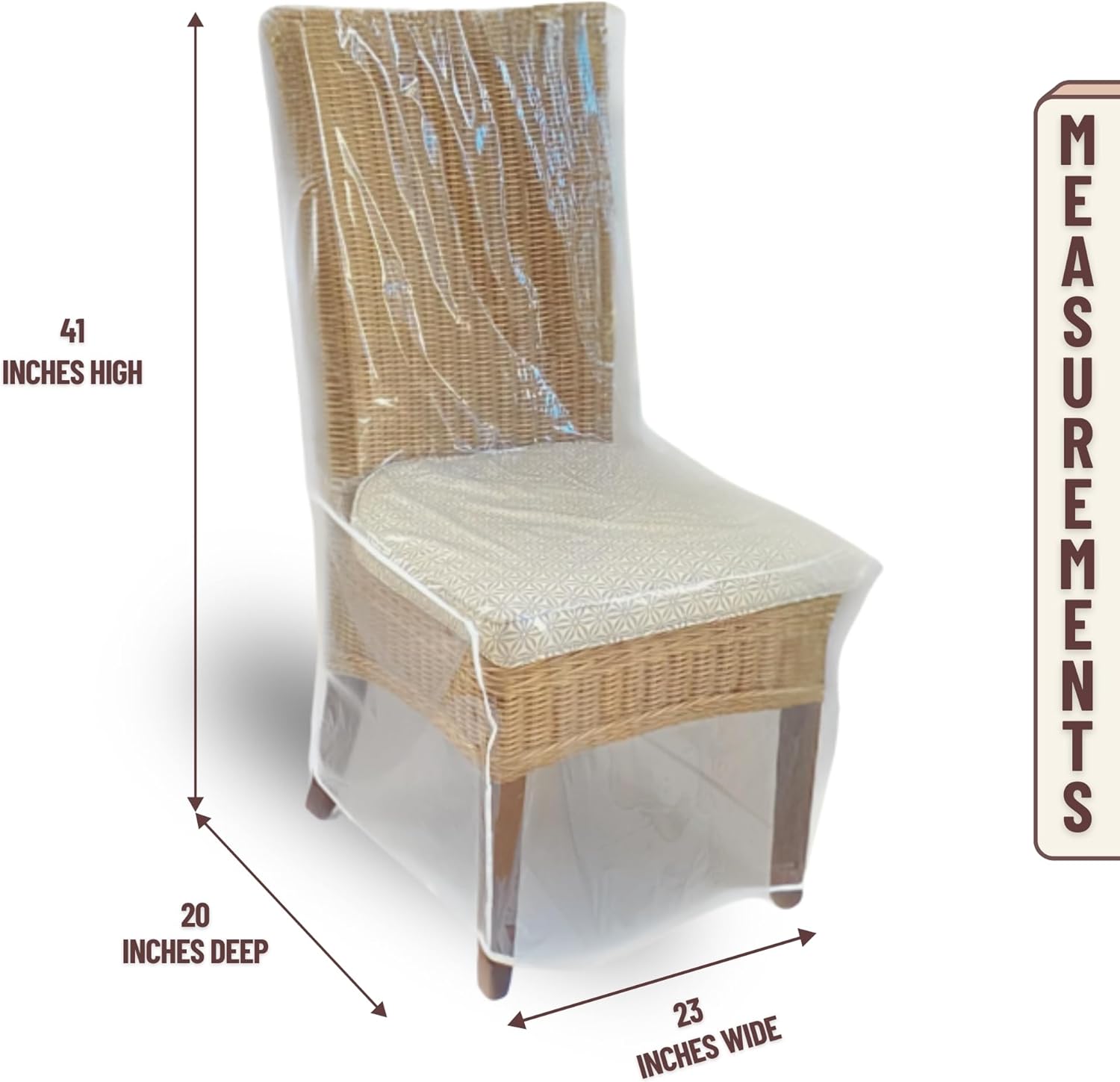 Evelots Dining Room/Kitchen Chair Cover/Protector-8 Pack- Heavy Duty Clear PVC Vinyl-No Dust/Spill/Pet Hair/Pet Claws, Easy Clean Slipcover