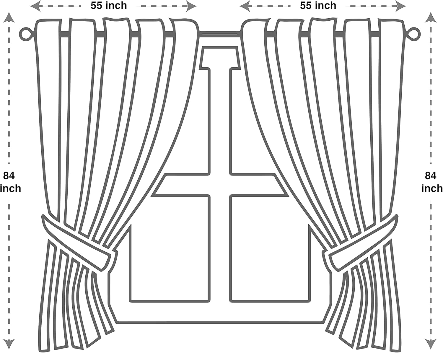 GLORY RUGS Jacquard Luxury Window 2 Panel Set Brown Curtain with Attached Valance and Backing Bedroom Living Room Dining 2 Curtains 55x84 inches Each Jana